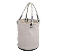 Denash Canvas StorageBucket Pliable 40x30 Cm 30 Kg Organisateur D'outils de Stockage de Chargement pour Le Travail de Maintenance (White)