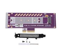 Denash Carte Adaptateur PCIe 5.0 X4 vers M.2 NVMe, Carte D'extension SSD 128Gbps avec Vitesse de Lecture de 10000 Mo/s pour Les Postes de Travail de Jeu