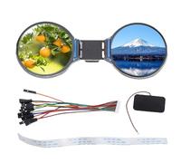 Denash Carte de Développement Double œil, Processeur S3 WiFi 5 Dual Core 240 MHz, Module D'affichage LCD 1,28" avec Codec Sonore ES8311 ES7210, pour L'interaction Vocale AI et Les