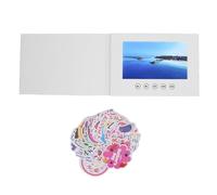 Denash Carte de Vœux Vidéo électronique avec écran LCD Lecture Vidéo HD 720P Mémoire 128 Mo Couverture Vierge Personnalisée pour la publicité Professionnelle Anniversaire Anniversaire (10 Pouces)