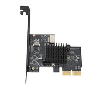 Denash Carte D'extension Interne USB3.2 Type E sur Panneau Avant, Transmission Haute Vitesse 10 Gbit/s avec Dissipateur de Chaleur pour Carte Mère PC de Bureau PCI E 2X 4X (Interface vers Le Droit