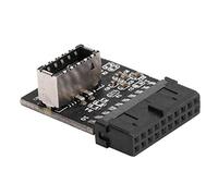 Denash Carte D'extension USB 3.0 Noire, Adaptateur Femelle 20 Broches, Convertisseur Actif Pratique pour Emplacement AM4/ 2066