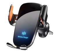 Denash Chargeur de Voiture sans Fil, 15W Crampant Automatique à Chargement Rapide Évent de Téléphonie Air, Téléphone Anti Slip Triple Arm Grip Car Moupteur pour 4,7-7,2 "