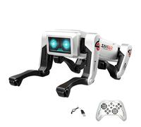 Denash Chien de Robot Intelligent, Chien Robot AI Quadrupède Programmable avec Contrôle Vocal, Effets de Lumière Musicale, Télécommande AI Smart Pet pour Adultes, Enfants