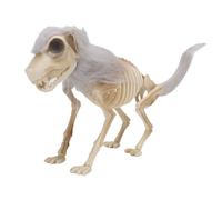 Denash Chien Squelette, Squelette de Chien Debout sur Tout Le Corps avec Fourrure Réaliste pour Halloween, Maison Hantée, Décor de Cimetière