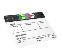 Denash Clap-Stick Magnet Build-in Clapper Clapper Facin-to-Eraser Chalk, 30x25cm Director Board Role Playing Camera Photography Prop (Tableau Blanc coloré (PAV1))