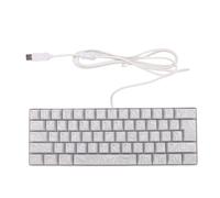 Denash Clavier de Jeu Filaire USB, 61 Touches, Rétroéclairage Rvb, Sensation Mécanique, Conception Compacte avec 25 Touches, Pas de Conflit pour Le Travail et Les Jeux