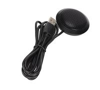 Denash Conférence USB -Microphone Portable à 360 ° Omnidirectionnelle Réduction du Bruit de Bureau Microphone pour Les Podcasts de Consultations de Bureau, Metal Black