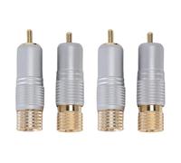 Denash Connecteur de Haut-Parleur à Fiche Banane plaqué Or 24 Carats à Double Verrouillage pour Maisons, Karaokés, Salles de Réunion et Concerts, fabriqué en Métal, Excellente fidélité
