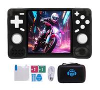 Denash Console de Jeu Rétro de 4,0 Pouces Console de Jeu Rétro HD avec Mame, N64, Support , Console Rechargeable Portable à 1,5 GHz pour Les Voyages à Domicile (Noir Transparent #16)