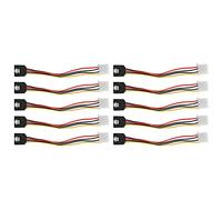 Denash Constances de Câbles d'électricité Fiable pour les Disques Durs, 10 10 éclats de Câble D'alimentation STC pour le Diamètre Quotidien de L'ordinateur, Matériau en PVC