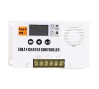 Denash Contrôleur de Charge Solaire PWM 12V 24V, Sortie USB, Prévention des Surcharges, pour Les Systèmes Hors Réseau (50A)