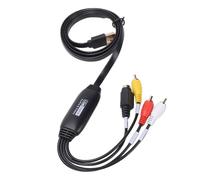 Denash Convertisseur VHS vers Numérique, Carte de Vidéo USB, Convertit Le Magnétoscope DVD en Adaptateur Numérique avec Entrée Vidéo AV S pour OS X, Prend en Charge Le Lecteur de Pot