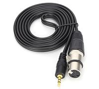 Denash Cordon PVC Flexible en PVC de Cable de 3,5 Mm Mâle à XLR, Mic, pour les Créateurs de Contenu Vidéo (1,5 m / 4,9 pieds)