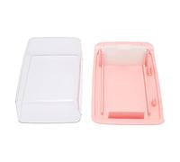 Denash Coupé de Beurre Rectangulaire avec Rangement de Fromage caché pour une Cuisine Maison, Récipient de Beurre de Mode (Boîte à découper crème rectangulaire Rose)