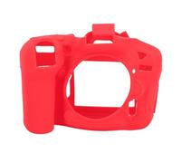 Denash Couvercle de Boîtier de Caméra en Silicone pour D7200, Boîtier de Caméra Souple Texturée Non Glissante avec Ouvertures pour Compartiments de Batterie, Ajustement Snug, Excellent (Rouge)