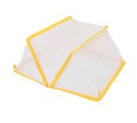 Denash Couverture de Lit de Jardin Surélevée Pliable, Protection de Légumes et de Fruits avec Grille en PVC Robuste et Bordure Jaune Vif, Couverture de Lit de Jardin, Accélérateur de (S)