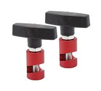 Denash de Support de Lifting de 2PCS, Outil D'écart avec Bouton Durable, Alliage en Aluminium et Pince en Plastique, pour le Capot, le Hayon, le Hayon, le Coffre, éviter les (rouge)