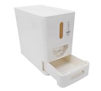 Denash Distributeur de Riz, Récipient de Stockage de Nourriture Sèche de Comptoir scellé, Récipient de Stockage de Riz avec Fenêtre Transparente pour la Cuisine du Garde-manger à (Petite)