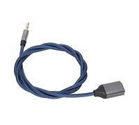 Denash Double écouteur Portable Diviseur de 3,5 Mm Adaptateur Féminin Masculin 2 de 3,5 Mm pour Ordinateur, Cahier - Nylon Bleu