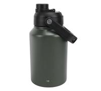 Denash Double Tasse à Eau Thermique D'acier Inoxydable Portable pour Style de Vie Actif - 1,9 L de Bouteille D'eau Isolée avec une Large Application, Adaptée à la Marche, Gym [USA. Uu.] (Od Green)