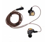 Denash Écouteurs de Jeu Filaires, HiFi Deep Bass IEM, écouteurs à Pilote Dynamique de 11 Mm avec Micro pour Smartphone, Tablette, Vidéo, Musique (Black)