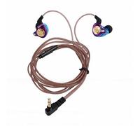 Denash Écouteurs de Jeu Filaires, HiFi Deep Bass IEM, écouteurs à Pilote Dynamique de 11 Mm avec Micro pour Smartphone, Tablette, Vidéo, Musique (Colorful)