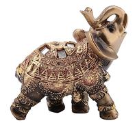 Denash Éléphant Figurines, Statue Sculpture Figurine Richesse Figurine Art Artisanat Bureau Décoration de La Maison(Moyen)