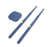 Denash Ensemble de Batterie à Air électrique, Kit de Batterie Virtuelle Portable à Détection de Mouvement 3D avec Baguettes RVB 8 Sons, pour Adultes et Enfants