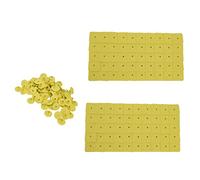 Denash Ensemble D'étiquettes en Plastique pour les Premiers Dure des Marqueurs de Bétail pour L'identification avec des Ongles de Cuivre pour la Vache de Mouton Jaune, 100 Ensembles pour la Gestion