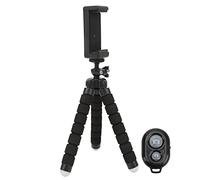 Denash Éponge Flexible - Tripod avec Télécommande sans Fil Portez de Gorges de Téléphone, Trépied Selfie Réglable pour Voyage, Support Mobile Universel