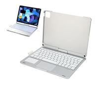 Denash Étui iOS pour Air 5ème Génération Modèle 2022, étui iOS Universel rétroéclairé RVB 10,9 Pouces avec Clavier, étui pour Clavier iOS TouchPad Rotatif à 360°