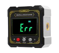 Denash Finder D'angle Numérique, Procureur D'angle de Niveau Inclinomètre avec Affichage LCD rétro-éclairé, Base Magnétique, Boîtier en Alliage en Aluminium pour le Travail du Bois,