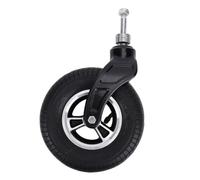 Denash Gonflable en Caoutchouc Roue Universelle de 8 Pouces avec Moyeu en Alliage D'aluminium pour Chariot Chariot Diable Bande de Roulement Antidérapante Diamètre 200 Mm Largeur 50 Mm