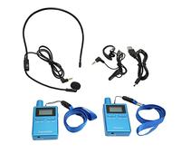 Denash Guide sans Fil HiFi LCD Interpretation Equipment with Corephones for Training Conference, 200 -M Transmission, ABS Material