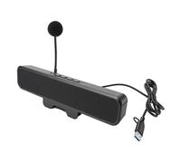 Denash Haut-Parleur D'Ordinateur avec Micro Détachable, Haut-parleurs USB Plug and Play pour Ordinateur de Bureau avec Pince à Ressort pour Moniteur, Contrôle du Volume et Sourdine à