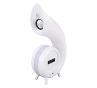 Denash Haut-Parleur Intelligent de Bureau, Lampe en Forme de Coque avec Musique BT et Réveil, Lumière RVB pour la Maison et Le Bureau