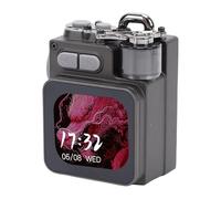 Denash Haut-Parleur Portable, écran HD intégré en Métal 5.4 avec Crochet à Boucle, pour Camping en Plein Air, Randonnée, Voyage à la Plage