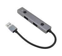 Denash Hub AI USB, Contrôle Vocal Chatgpt/Deepseek, Hub Port Aluminium Alloy 4 avec Traduction en Temps Réel pour Ordinateur Portable, Tablette