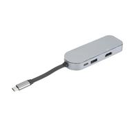 Denash HUB USB C Puissant 7 en 1 avec Une Interface Réseau RJ45 pour L'alliage D'aluminium Utilisateur (Silver)