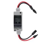 Denash Interrupteur de Déconnexion de Panneau Solaire 30A, Interrupteur d'arrêt 2 Pôles DC AC, Boîtier de Disjoncteur PV Miniature Extérieur étanche IP65, Idéal pour le Système Solaire