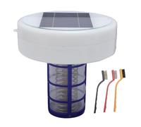 Denash Ioniseur de Piscine Solaire, Dispositif de Nettoyant de Piscine Automatique avec Panneau Solaire, pour Le Spa de la Piscine, pour Maintenir Un Environnement de Piscine Propre