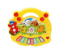 Denash Jouet de Clavier Musical pour bébé, Piano électronique avec Mode D'enseignement des Sons d'animaux pour L'apprentissage Précoce, fabriqué en Matière Plastique Sûre pour Les (Yellow)
