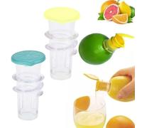 Denash Juicer au Citron Portable, Porte-fruits à Vis à Vis avec Filtre, 2pcs Manuel D'agrumes pour le Jus Frais, Couvercle pour un Versement Facile