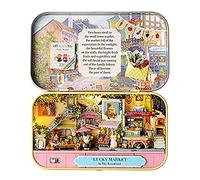 Denash Kit de Construction Miniature Bricolage, Modèle de Maison de Poupée en Bois Réaliste avec Meubles pour Adolescents Adultes, Cadeau Artisanal Créatif de Décoration de Maison Fait (JetseC1N7-3)