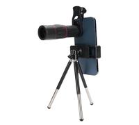 Denash Kit de Lentilles de Téléphone 28X, Clip Universel sur Ensemble avec Téléobjectif/Large/Macro/lentilles Fisheye et Trépied pour Smartphones