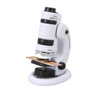Denash Kit de Microscope de Science pour Enfants Portable LED Dual Light 60-180x pour Les étudiants en éducation des Sciences de l'enfant, Plastique