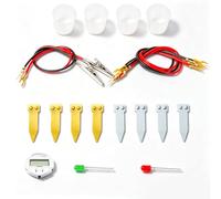 Denash Kit D'expérience Scientifique de Batterie de Fruits avec Horloge | Production d\'énergie propre, affichage LED et horloge, projets scientifiques scolaires, électrodes de cuivre et de zinc,