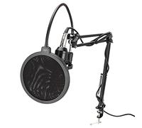 Denash Kit Micro Mic de Microphone Condenser Microphone Bundle With Pops Filter Boom Bras pour PC Podcasting Recording Home Studio