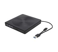 Denash Lecteur de DVD Externe USB 3.0, Graveur de Disque Optique Portable Mince en Matériau ABS avec Puce Anti-épuisement et Correction D'erreur, pour Ordinateur de Bureau